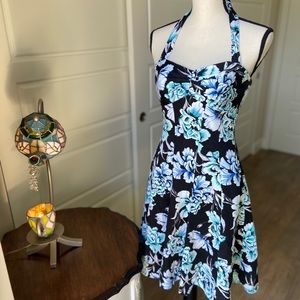 Teal Gorgeous dress with removable halter